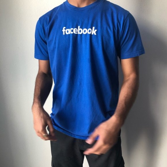 Authentic FACEBOOK Logo T-SHIRT - BLUE - XS - Picture 3 of 3